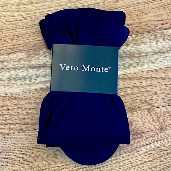 Fleece Lined Tights Size L/XL Opaque Navy Blue from VERO MONTE NWT - Picture 2 of 8